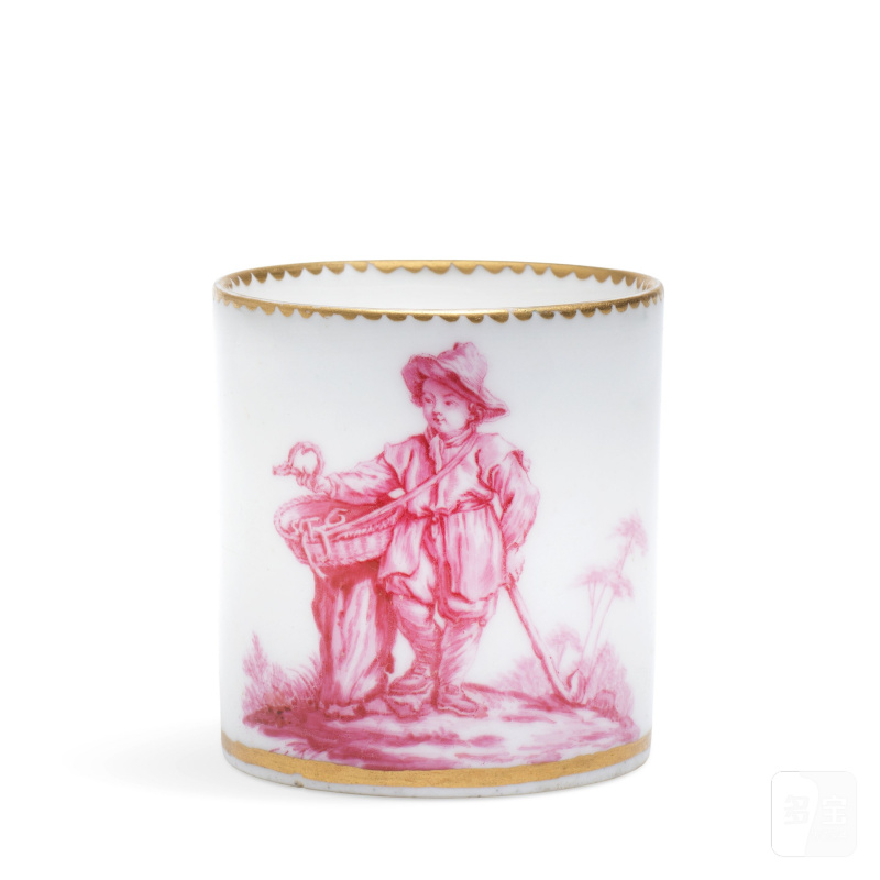 A documentary Sèvres cup (gobelet litron), dated 1769